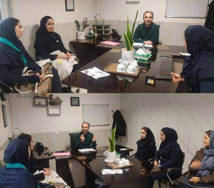 برگزاری جلسه ماهیانه کارکنان واحد پذیرش درمانگاه غدیر